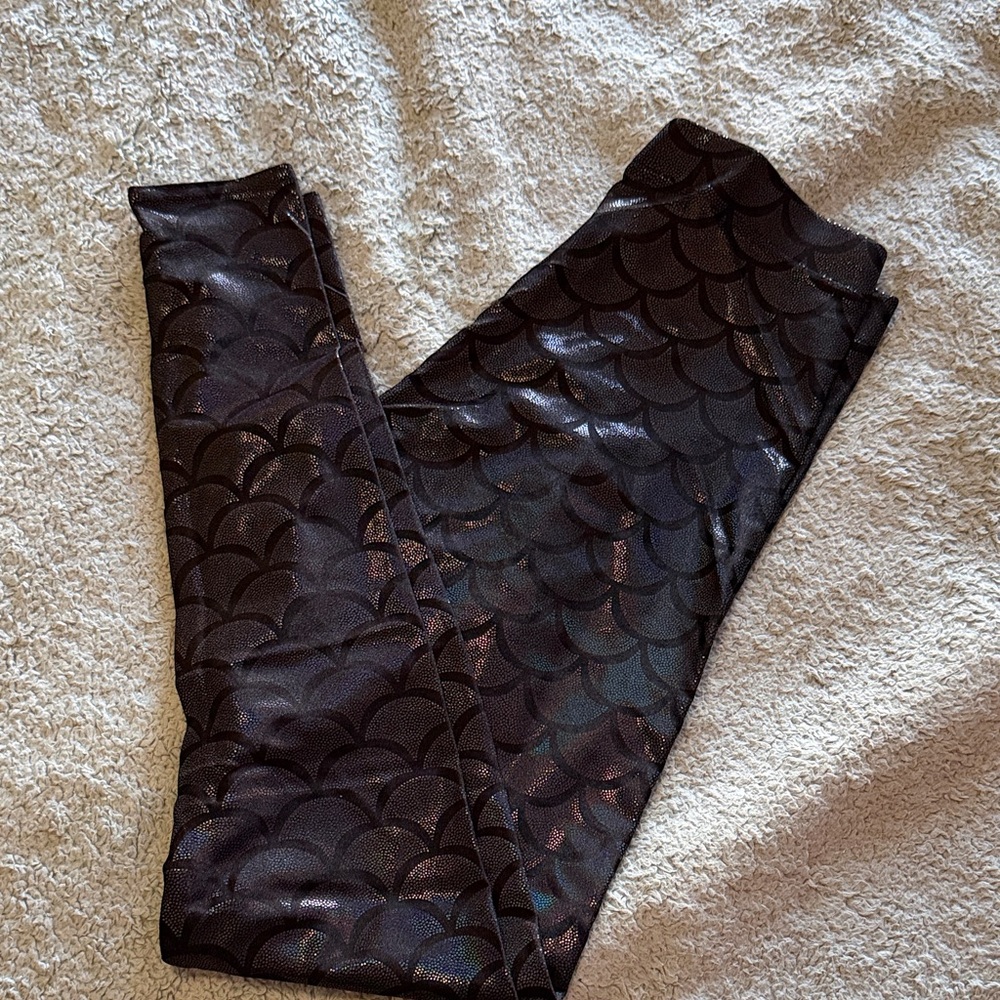 BLACKMILK: Black iredescant Mermaid Leggings size M
